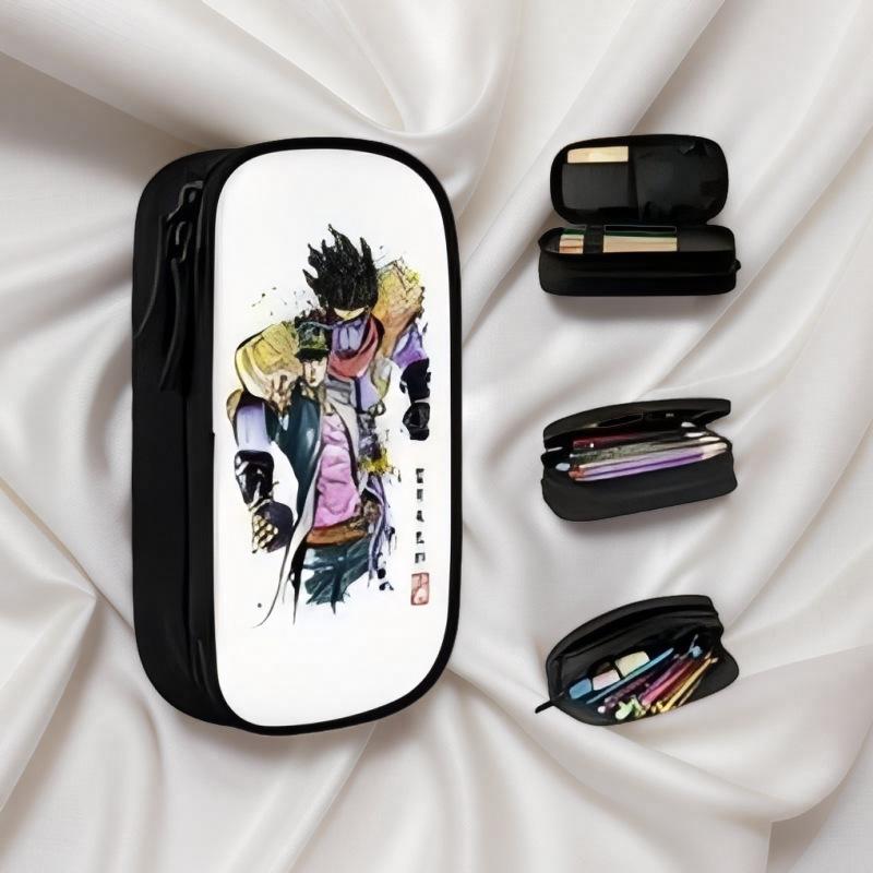 Student Zipper Pencil Case Polyester, Double Pencil Case Stationery Case Pencil Case Wish