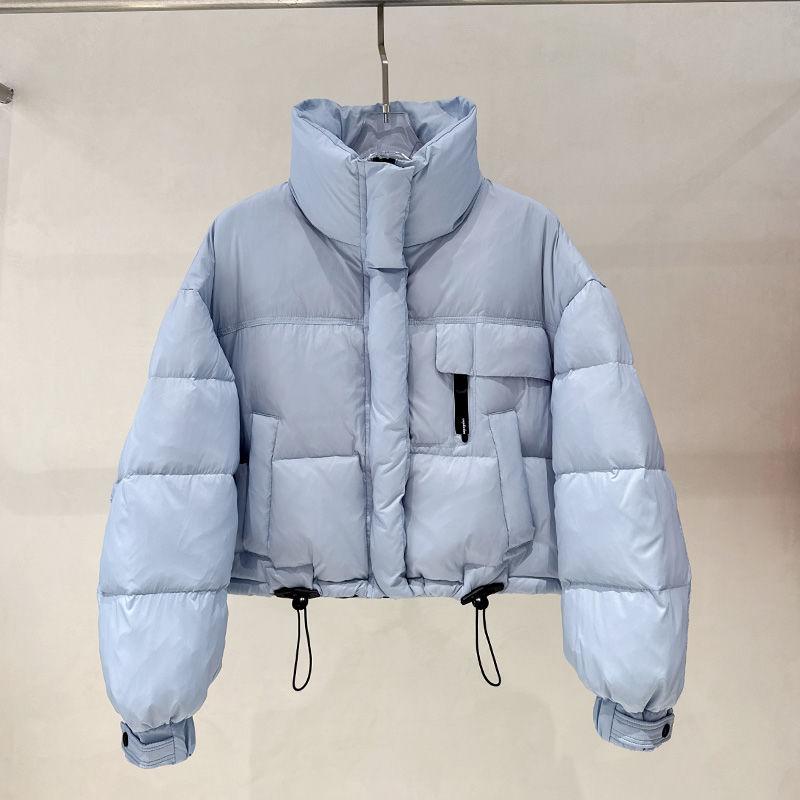 Women's Short Korean-Style Stand-Collar Simple Thickened Puffer Coat