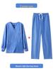 Unisex Short-Sleeve Surgical Gown and Long-Sleeve Workwear Scrub Set - Polyester/Cotton Blend