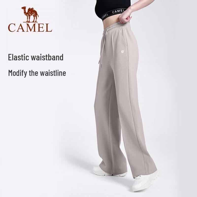 Camel Women's High-Waist Loose Straight-Leg Pants