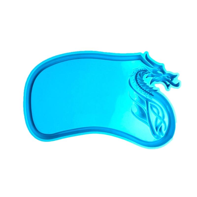 Tray Molds Cup Pad Molds Epoxy Resin Molds Dragon Head Shaped Silicone Material for DIY Hand-Making Resin Artworks