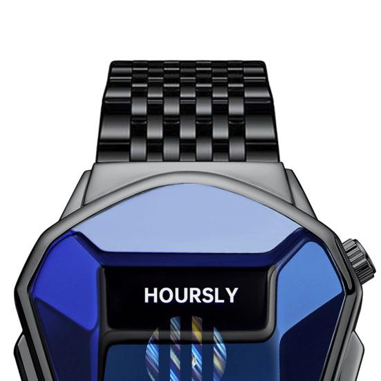 Quartz Watch Waterproof All-match Trendy Stainless Steel Cool Men Quartz Wrist Watch for Business Party