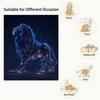 Starry Night Lion digital-printed polyester Bedroom velvet flannel soft sofa cover blanket Fleece soft cover blankets for beds