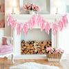 1 Set Garland Banner Bowknot Design Decorative Garland Banner Indoor Outdoor Party Home Holiday Festival Decoration