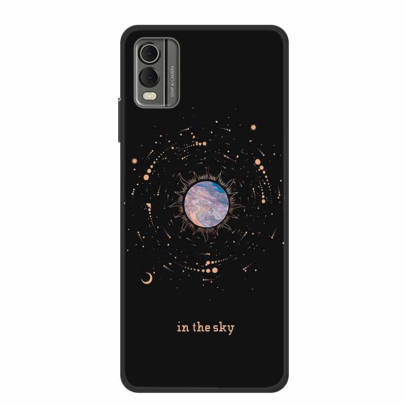 Pentru husă Nokia C32 6,5" Husă spate din silicon moale TPU de lux Carcase pentru telefon pentru NokiaC32 Protector drăguț Rezistent la șocuri Flori Capa