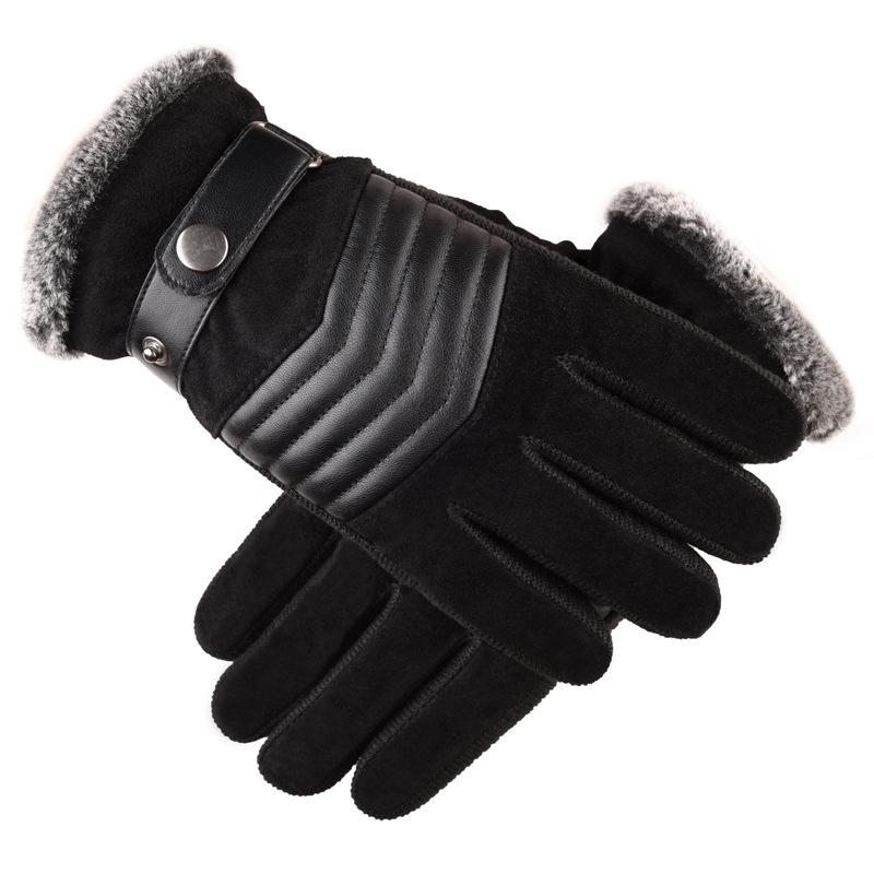 Touch Screen Winter Warm Men's Gloves Genuine Leather Casual Gloves Mittens for Men Outdoor Sport Full Finger Glove