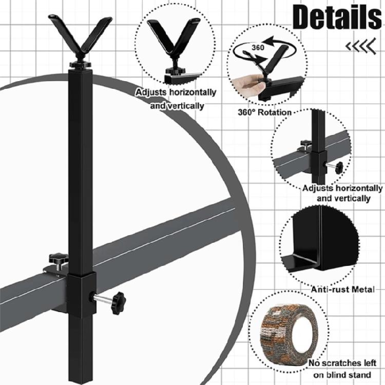 Portable Outdoor Tree Stand Y Shape Rest 360 Degree Rotating Outdoor Rest Fixed Brackets for Tree Stands Enduring