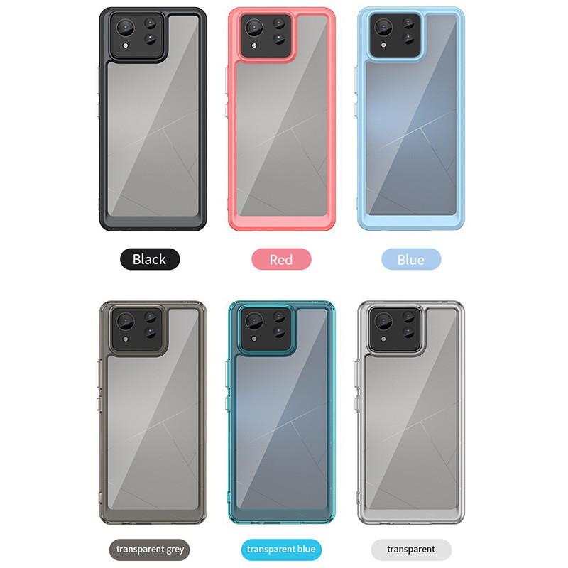 Transparent PMMA Case For Asus Zenfone 11 Ultra 10 9 Zenfone11Ultra Zenfone10 Zenfone9 TPU Colorful Soft Border Hard Shell Cover