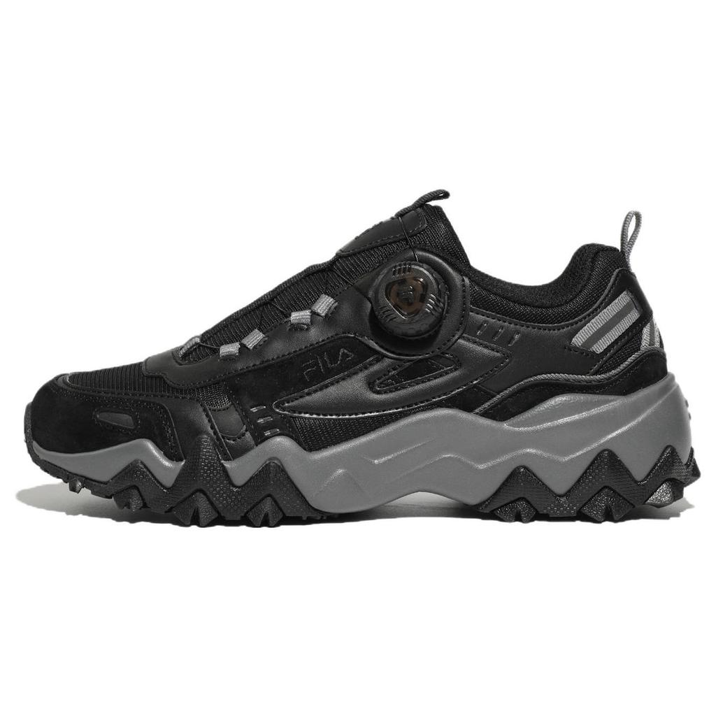 FILA Oakmont Tr Dial V2 Sports Low top Casual Shoes Unisex Black Gray Korean Style 1JM02613F_001