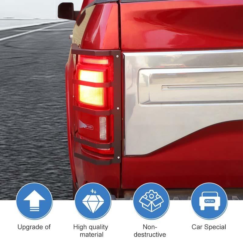Rear Taillight Lamp Cover Trim Metal Decoration Protective Cover Fit For Ford F150 2015-2020 Exterior Accessories