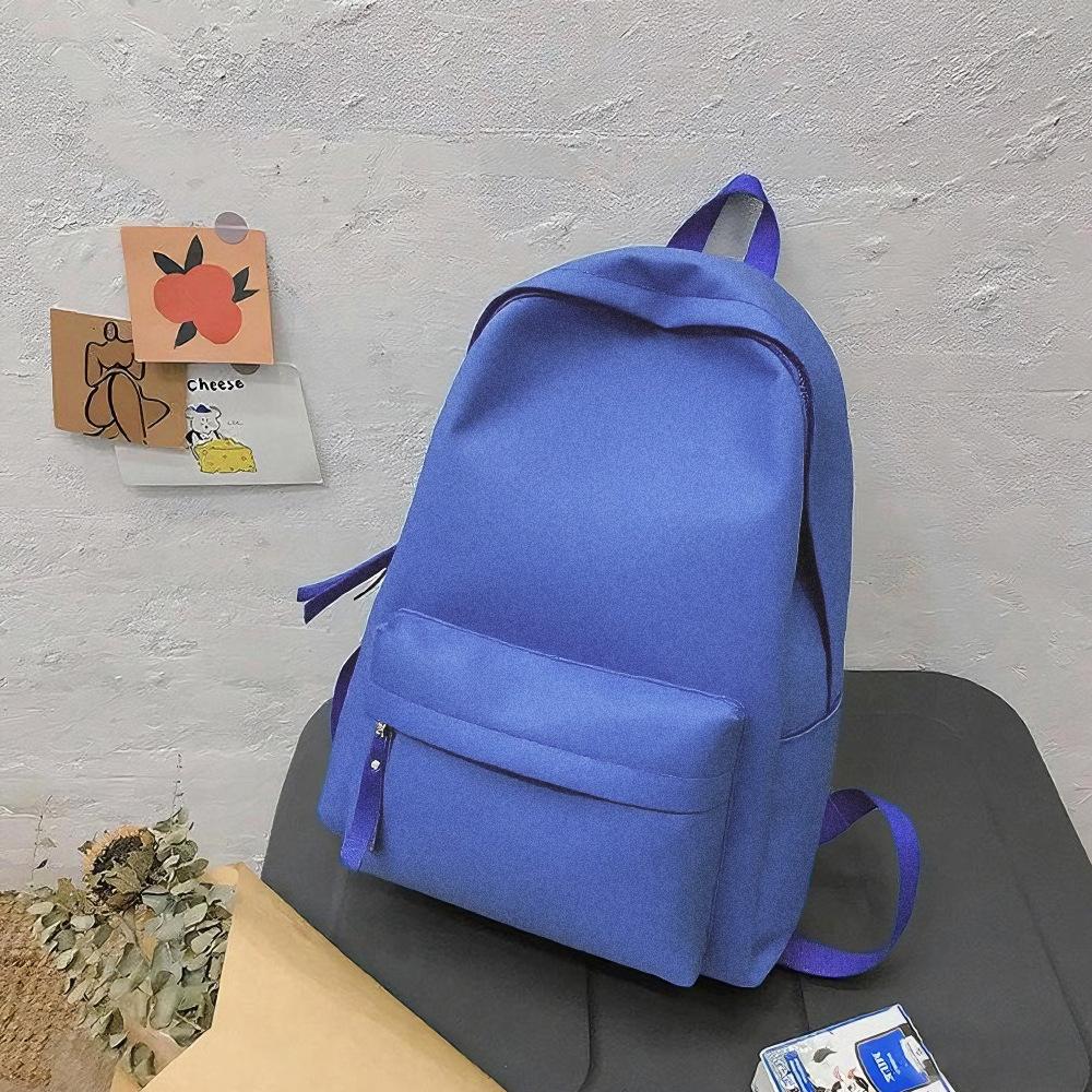 Schoolbag Japanese Men's Schoolbag Korean Version of Simple and Versatile Solid Color Student Unprinted Junior High School Mori Ins Backpack