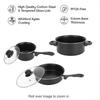 12Pcs Non Stick Cookware Set Milk Pot Maifan Stone Frying Pan with Lid Cooking Pot Set Stackable Pot Set for All Hob