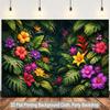 2D Tropical Hibiscus Jungle Backdrop for Luau, Hawaiian & Summer Party Photography