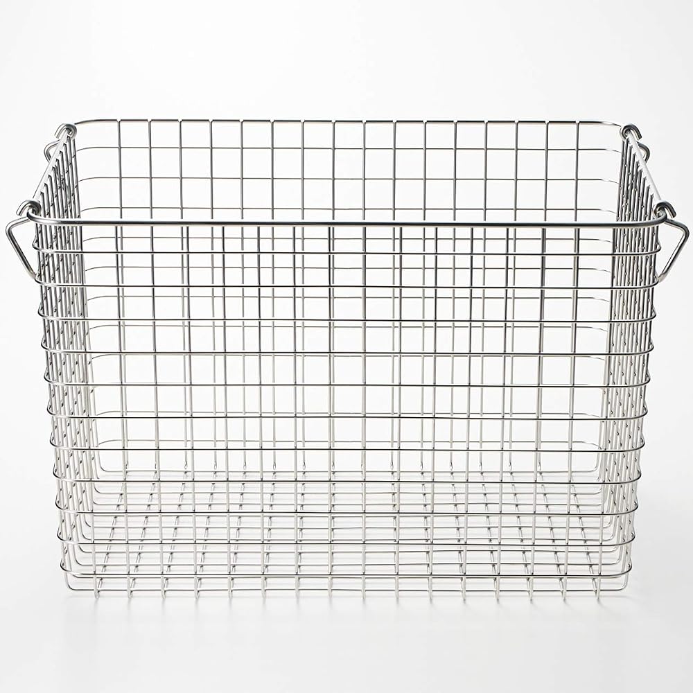 MUJI Drahtkorb aus Edelstahl 5, ca.. B37 x T26 x H24cm, 44831502 (Basketball)