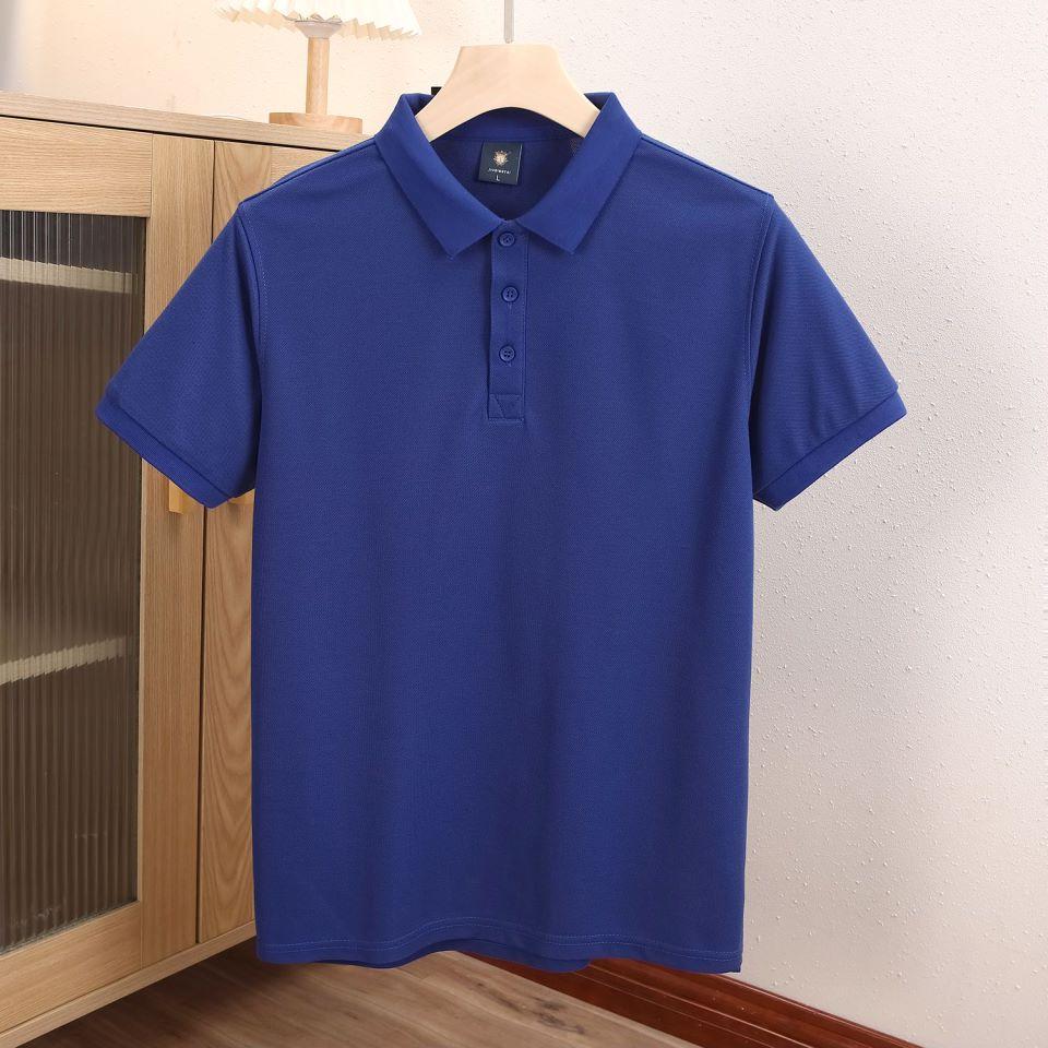 

Дышащие Удобные Топы Повседневный Стиль Однотонные Рубашки Мужские и Женские Рубашки с Коротким Рукавом и Лацканами Летняя Рабочая Футболка YG-920J S королевские лазурный