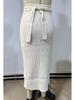 High-waist Button-up A-line Knit Skirt for Women - 2025 Autumn/Winter Collection