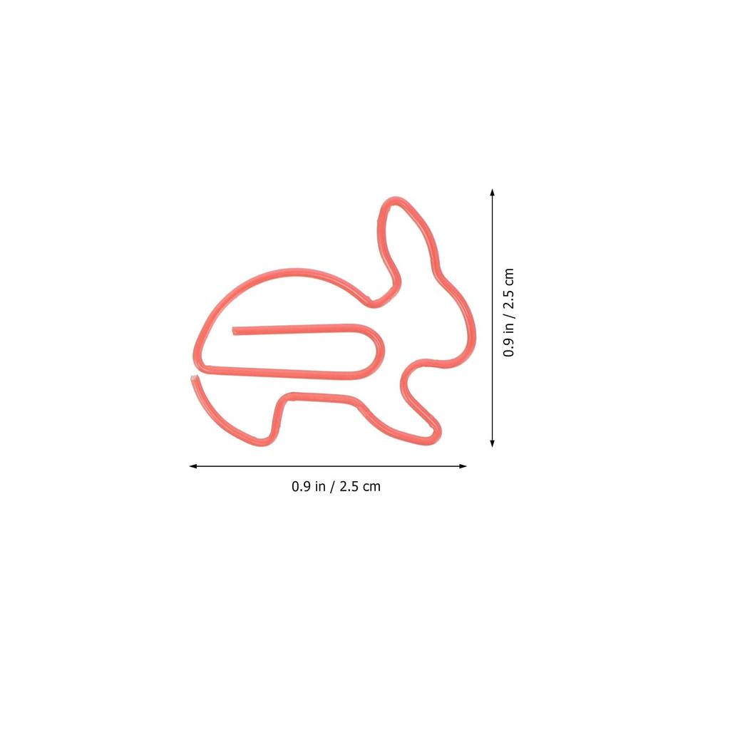 50pcs Lovely Rabbit Shaped Stationery Clips Paper Stationery Clips Creative Note Paper Pin Stationery Clip For Bookmarks Office