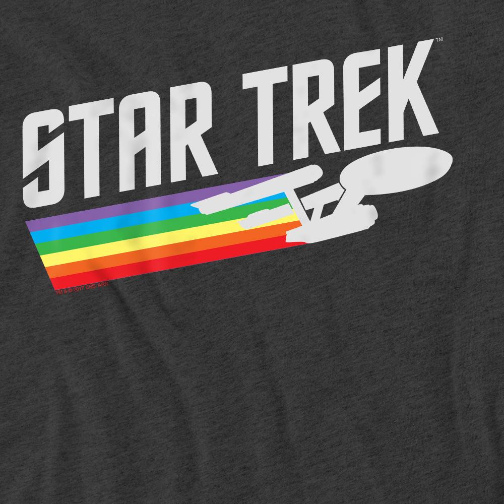 Star Trek Unisex Adult Rainbow Trail T-Shirt
