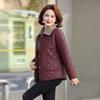 Mother's Winter Pu Leather Padded Jacket, Western Style Fashion Padded Jacket, Middle-aged and Elderly Plus Velvet Warm Padded Jacket, Women