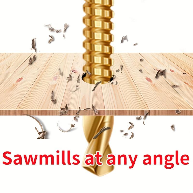 Hexagonal Handle Sawtooth Twist Drill Bit Set Multifunctional Saw Drill Combination Hand Drill Woodworking Bit Groove Sawtooth
