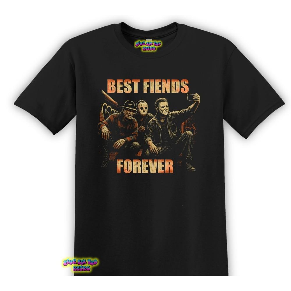 Jason Voorhees Freddy Michael Myers Best Fiends Forever TShirt Black S3XL Unisex T-Shirt M