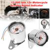 Retro Universal Motorcycle Tachometer LCD Signal Speedometer Odometer Gauge 13000RPM Chrome For Cafe Racer Harley Honda Yamaha