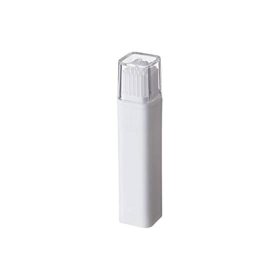 Yamazaki Jitsugyo (Yamazaki) Lid Included Oil Dry White Approx. W2.5 x D2.5 x H12cm Tower Brush Silicone 4354