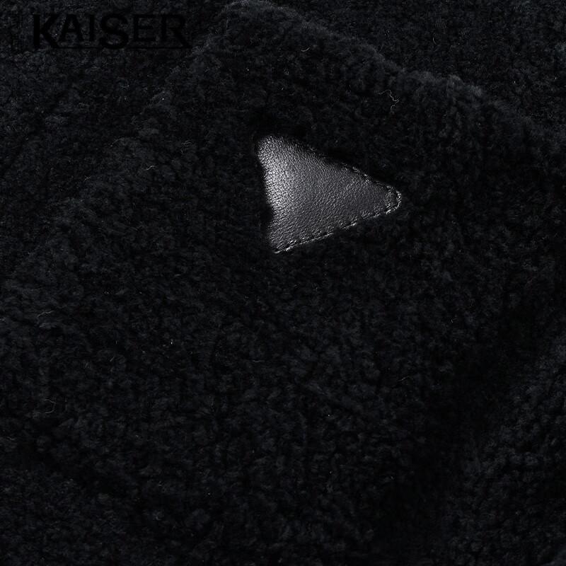 KAISER Men's Genuine Sheepskin Fur-Lined Leather Jacket