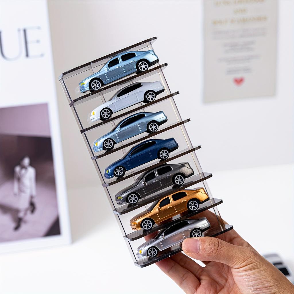 7-layer Car Model Toy Storage Box, Vertically Stored, with A Height of 2cm, Suitable for Various Sports Cars and Some Sedans
