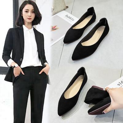 Standing for a Long Time Is Not Tired of Shoes, Fashion Pointed Toe Foot Set Square Heel, Fashion Casual Large Size Women's Shallow Mouth women'S