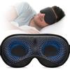 YFONG Weighted Sleep Mask, Women Men 3D Blocking Lights Sleeping Mask (4.2oz/120g), Pressure Relief Night Sleep Eye Mask with Adjustable Strap, Eye