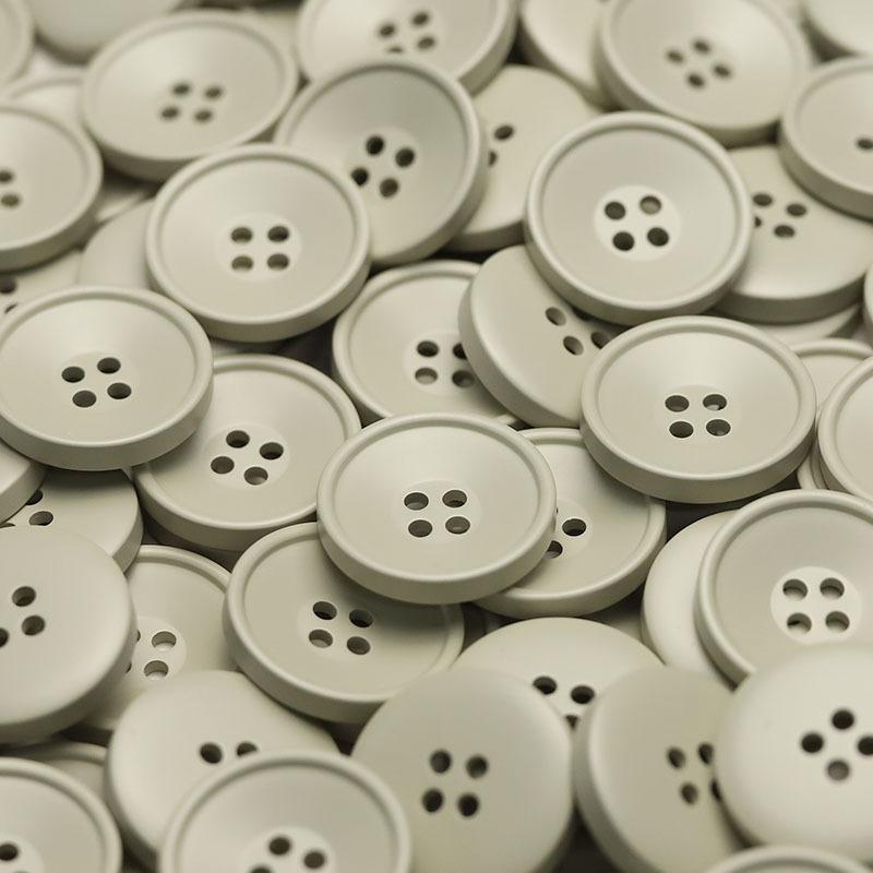 Furnitură, Nasture Rotund cu Patru Găuri din Rășină, Vopsea Spray Îngroșată, Nasture pentru Palton din Nailon cu Două Fețe, Nasture pentru Costum, Nasture pentru Pulover.