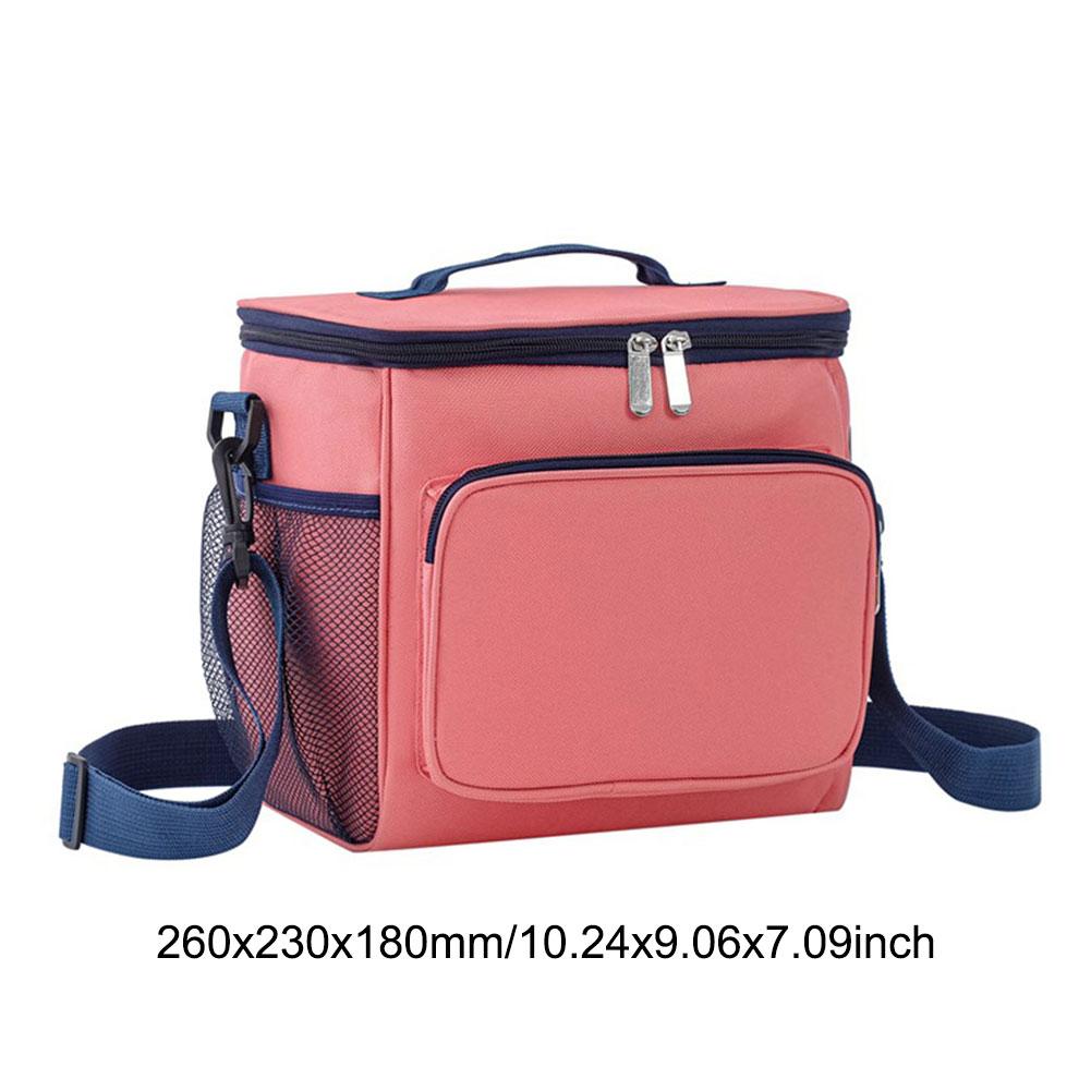Insulated Lunch Bag Wide-Open Cooler Bag Large Capacity Picnic Organizer Bag Adjustable Shoulder Strap for Picnic Hiking Beach