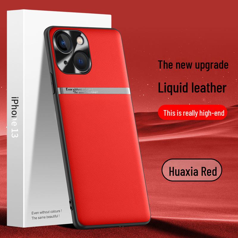 Apple 13 Flüssigleder Handyhülle: Fallschutz & Schmutzabweisende Schutzhülle - Einzelstück versandbereit