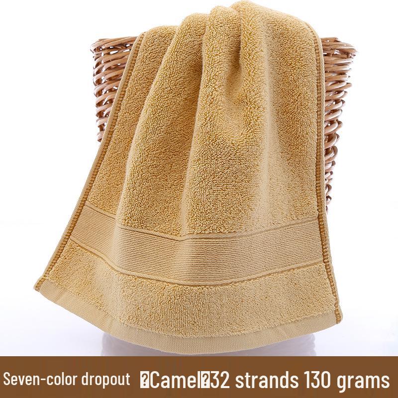 Thick Absorbent Pure Cotton Face Towel with Embroidered Logo for Adults