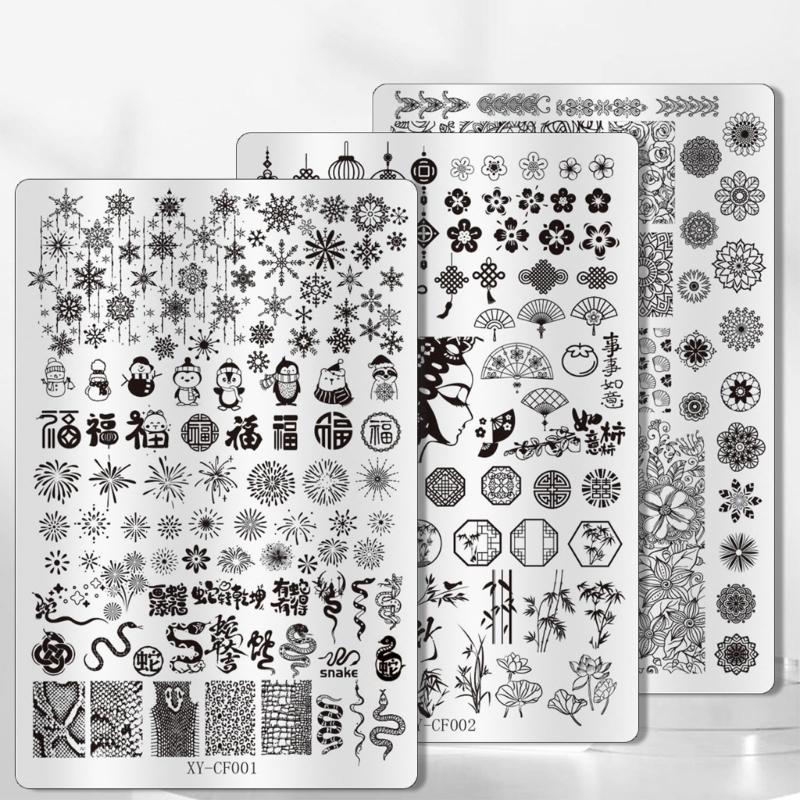 Nail Stamp Plate Nail Art Templates Heart Flower Nail Art Plates for DIY Nail Art Decorations Nails Art Stamping Plates