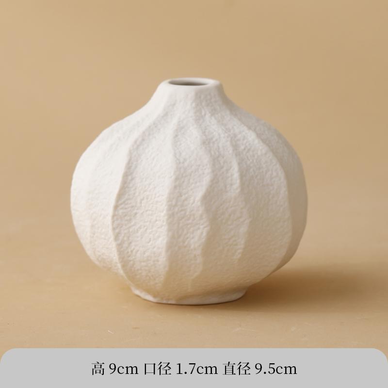 Keramik weiße Vase Wohnzimmer Kunststoff Schicke Vase Wasserkulturgefäße Einsetzen von Trockenblumen Topf Desktop Deko Ornamente