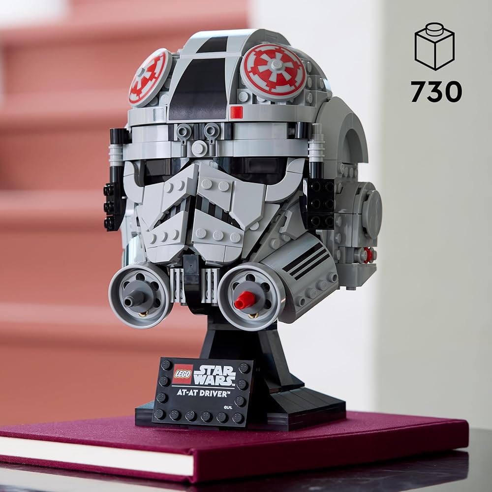 LEGO Star Wars AT-AT Driver Helmet Toy Building Block Set for Men and Women