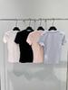 Elegant Embroidered Women's Slim Waist Short-Sleeve T-Shirt