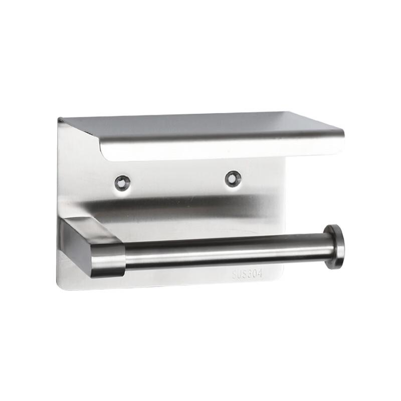 Stainless Steel Suction Cup Tissue Holder with Hooks