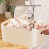 Desktop Plastic Organizer Box with Handle for Household, Cosmetics, Snacks, and Sundries