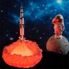 Rocket Night Lamp For Children's Bedroom Standing Space Usb