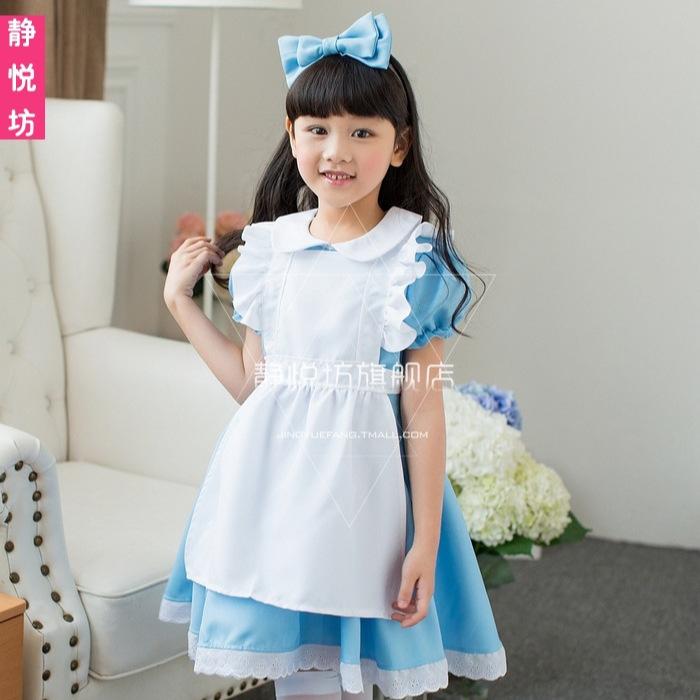 Alice In Wonderland Maid Clothing Maid Clothing Children's Performance Clothing Girls Princess Dress Japan Lotte Same
