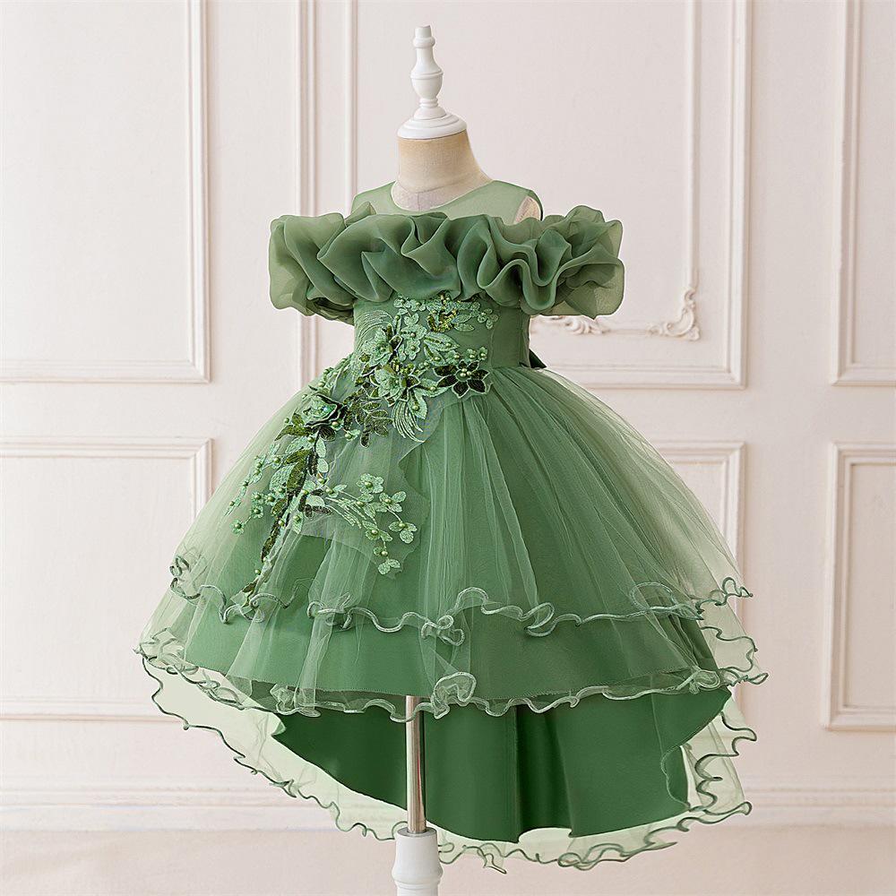 Children's Princess Embroidered Formal Piano & Party Dress