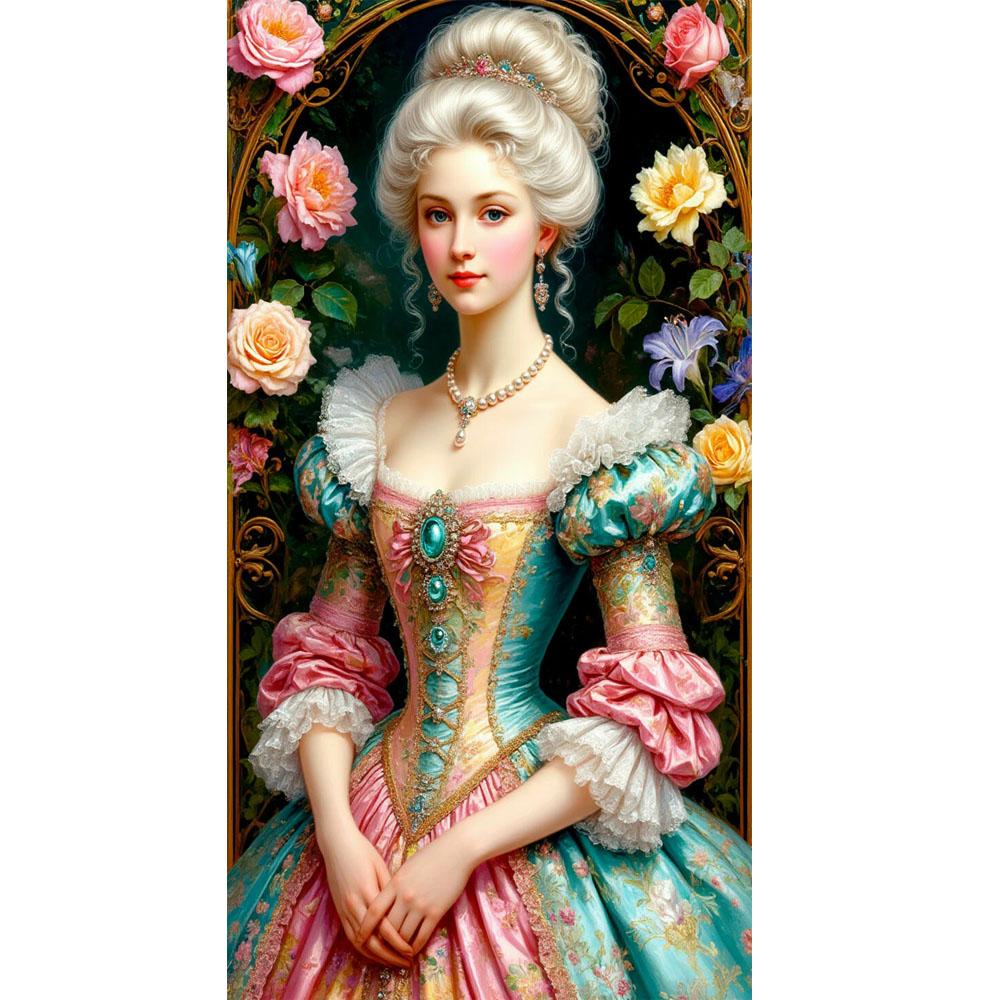 Large Size Mosaic DIY Full Diamond Painting Kits Art Beautiful Aristocratic Girl Picture Embroidery Cross Stitch Rhinestones