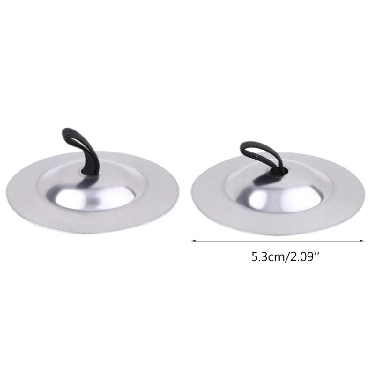 1 Paar Mini-Becken für Kinder Fingerbecken Bauchtanz Kupfer-Fingerbecken