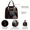 1pc, Dog Wearing Headphones and Colorful Jacket Printed Thermal Bag, Insulation Bag, Insulated Bag, No Food Contact, Suitable fo