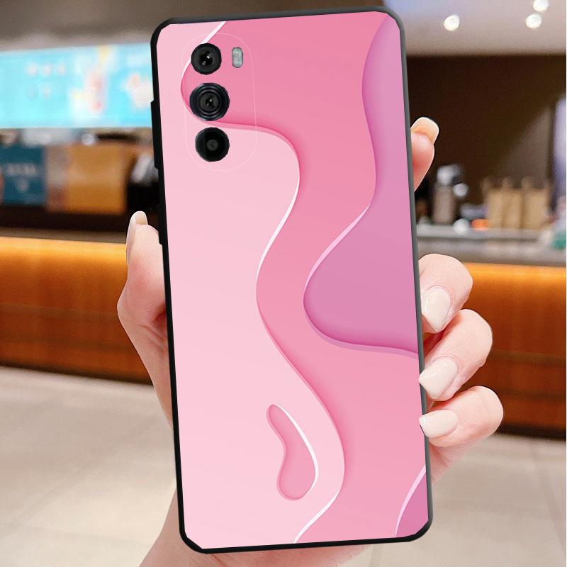 Phone Case For Motorola Edge 50 40 Pro 60 50 40 30 Ultra Neo Fusion Moto G Play G Stylus G Power G Pink Aesthtic