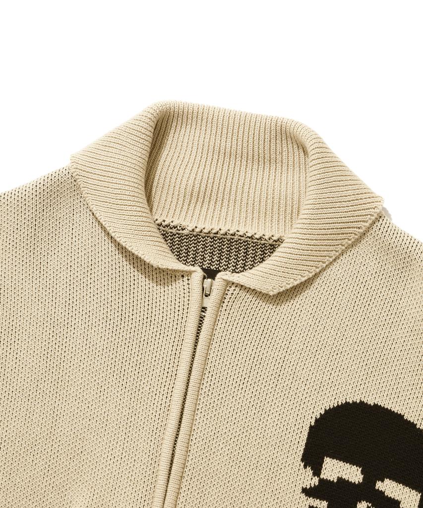 Seuweideu Skull Cowichan Sweater [Beige]