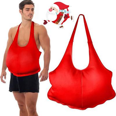 Falešné břicho Santa Clause Vycpané Cosplay Bříško Santovo břicho Kostým na Vánoce Halloween Cosplay Doplňky pro převlékání